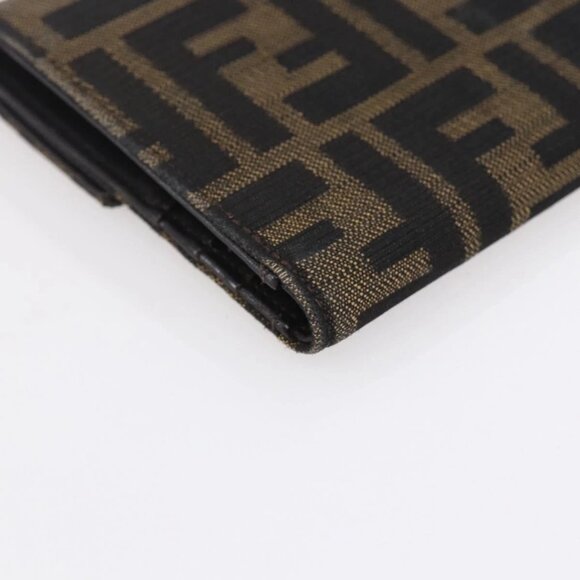Authentic FENDI Zucca Canvas Wallet Black Brown bst288-112825 - Picture 7 of 16